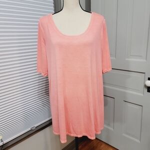 LANE Bryant Perfect Sleeve Scoop-Neck Fit & Flare Tee